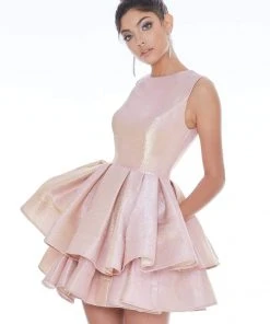 Ashley Lauren - 4211 Two Tone Jewel Tiered Cocktail Dress