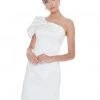 Ashley Lauren - 4212 One Shoulder Column Short Dress With Bow 2 Ashley Lauren - 4212 One Shoulder Column Short Dress With Bow