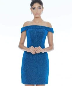 Ashley Lauren - 4240 Off-Shoulder Metallic Scuba Fitted Dress 17 Ashley Lauren - 4240 Off-Shoulder Metallic Scuba Fitted Dress