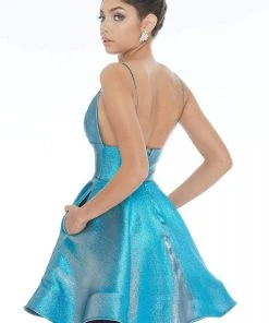 Ashley Lauren - 4243 Shimmering Brocade Sexy Back Cocktail Dress 6 Ashley Lauren - 4243 Shimmering Brocade Sexy Back Cocktail Dress