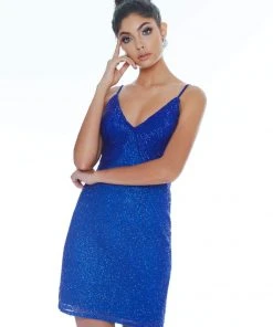 Ashley Lauren - 4246 Fully Beaded V-neck Fitted Dress 25 Ashley Lauren - 4246 Fully Beaded V-neck Fitted Dress