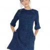 Ashley Lauren - 4278 Quarter Length Sleeve Jewel Neck A-line Dress 2 Ashley Lauren - 4278 Quarter Length Sleeve Jewel Neck A-line Dress