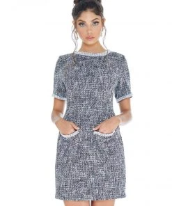 Ashley Lauren - 4279 Pearl Beaded Jewel Neck Fitted Dress