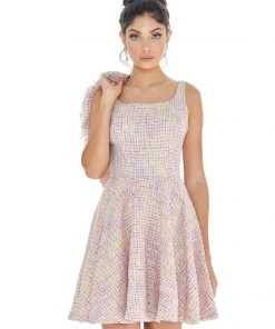 Ashley Lauren - 4282 Tweed A-line Dress With Jacket