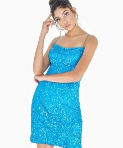 Ashley Lauren - 4293 Beaded Lace-Up Sheath Cocktail Dress