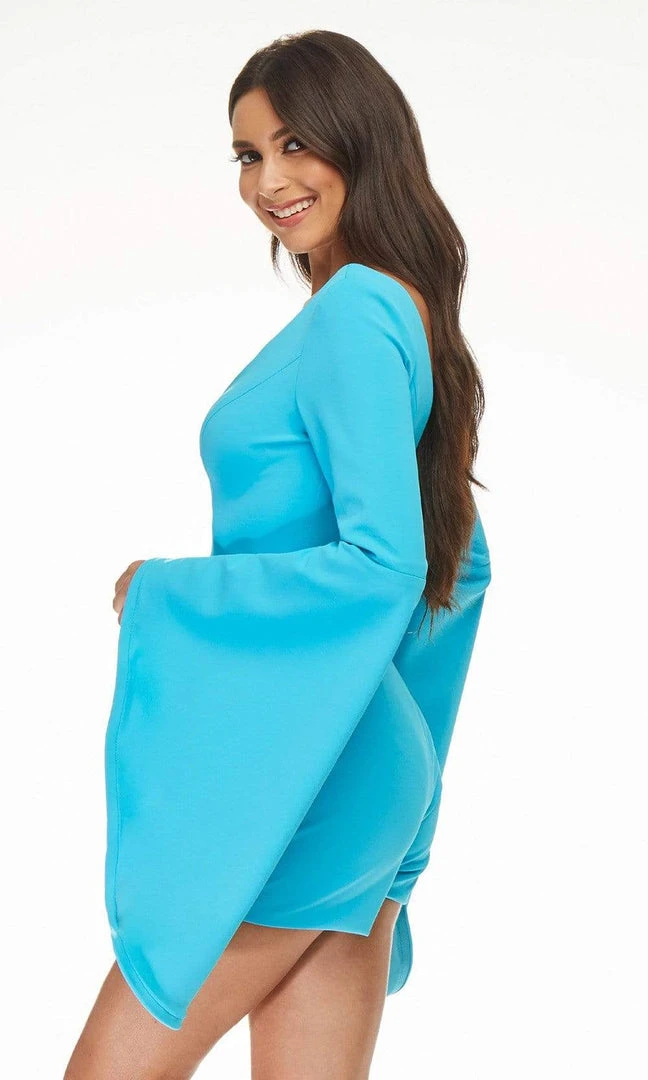 Ashley Lauren - 4442 V-Neck Fitted Romper 8 Ashley Lauren - 4442 V-Neck Fitted Romper