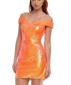 Ashley Lauren - 4445 Off Shoulder Sheath Cocktail Dress