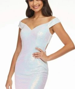 Ashley Lauren - 4445 Off Shoulder Sheath Cocktail Dress