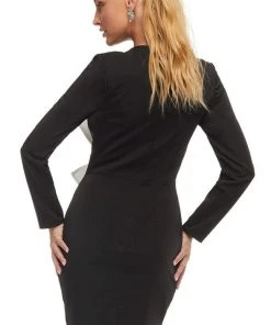 Ashley Lauren - 4449 Jewel Bow Details Short Dress