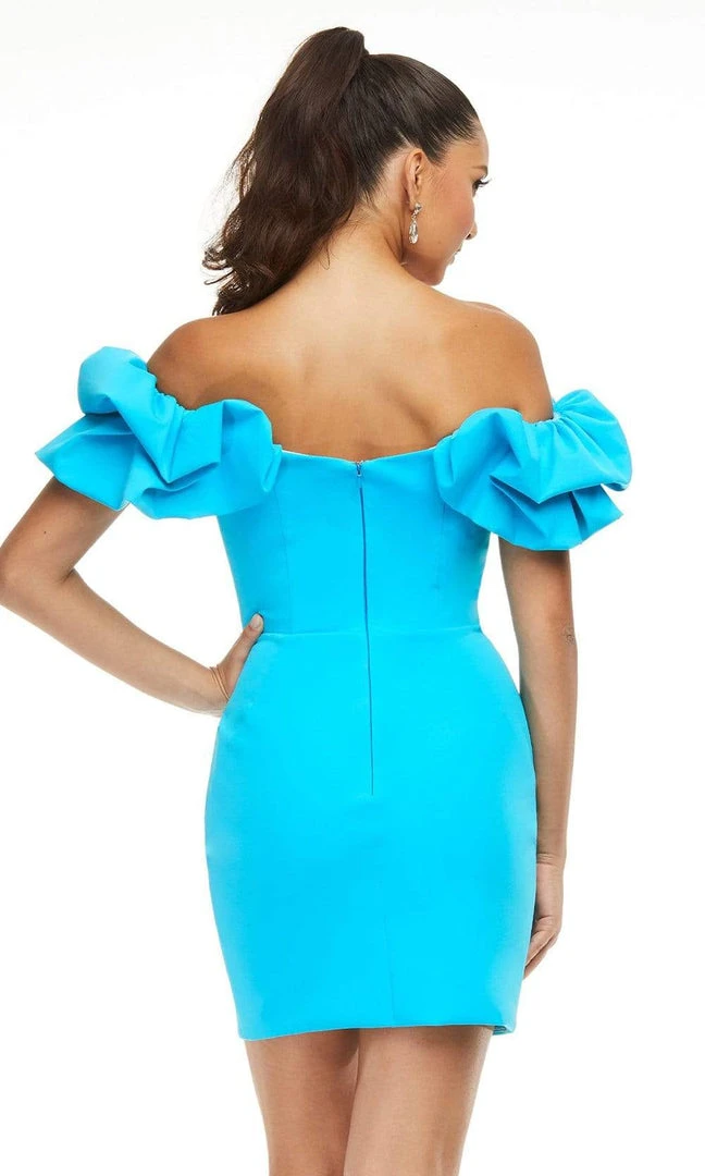 Ashley Lauren - 4451 Ruffled Sleeves Off Shoulder Dress 7 Ashley Lauren - 4451 Ruffled Sleeves Off Shoulder Dress