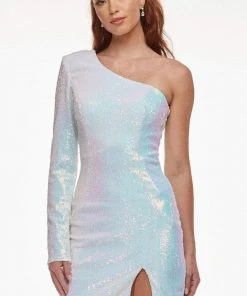 Ashley Lauren - 4455 Sequined Asymmetric Sheath Dress