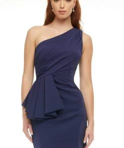 Ashley Lauren - 4478 Asymmetric Pleated Short Dress