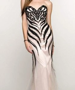 SCALA BG Haute - G3305 Dress In Black And Nude