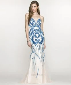 SCALA BG Haute - G3306 Dress In Ivory And Royal