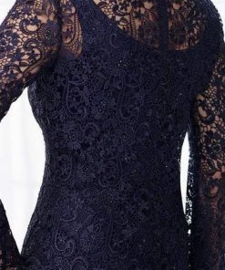 Cameron Blake By Mon Cheri Cameron Blake - 218611 Three-piece Sheer Lace Pantsuit