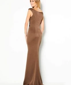 Cameron Blake By Mon Cheri Cameron Blake - 219676 Embellished Bateau Sheath Dress