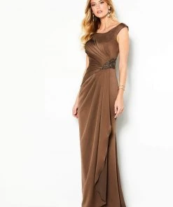 Cameron Blake By Mon Cheri Cameron Blake - 219676 Embellished Bateau Sheath Dress