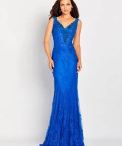 Cameron Blake By Mon Cheri - 119662 Versatile Jeweled Lace Sheath Gown