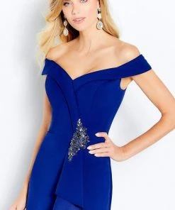 Cameron Blake By Mon Cheri - 120614 Beaded Off-Shoulder Sheath Dress 13 Cameron Blake By Mon Cheri - 120614 Beaded Off-Shoulder Sheath Dress