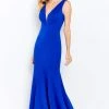 Cameron Blake By Mon Cheri - 120617 Sleeveless V Neck Trumpet Gown