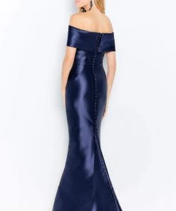 Cameron Blake By Mon Cheri - 120622 Off Shoulder Mikado Trumpet Gown