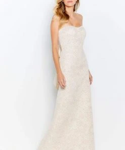 Cameron Blake By Mon Cheri - 120623W Lattice Embellished Long Dress