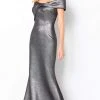 Cameron Blake By Mon Cheri - 220647 Metallic Off Shoulder Dress 1 Cameron Blake By Mon Cheri - 220647 Metallic Off Shoulder Dress
