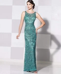 Cameron Blake By Mon Cheri - Bateau Neckline Long Evening Gown 115604
