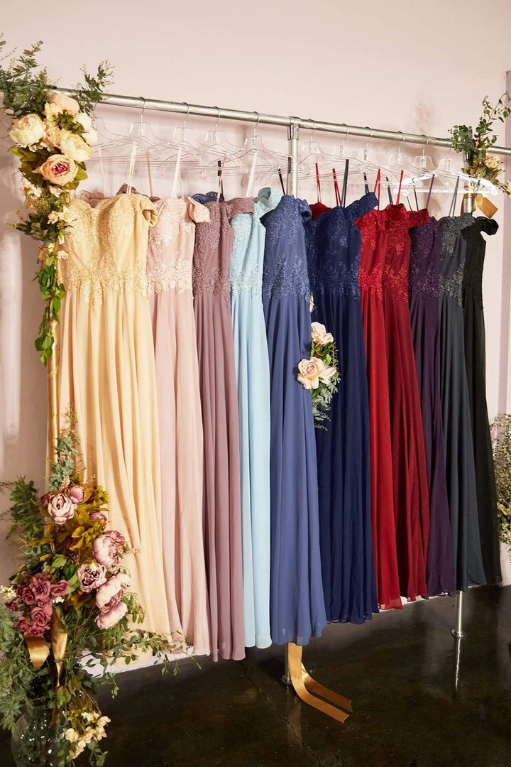 Cinderella Divine - 7258 Flowy Chiffon Lace Embellished A-Line Gown 27 Cinderella Divine - 7258 Flowy Chiffon Lace Embellished A-Line Gown