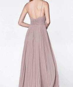 Cinderella Divine - 7471 Sweetheart Ruched Bodice Pleated A-Line Gown