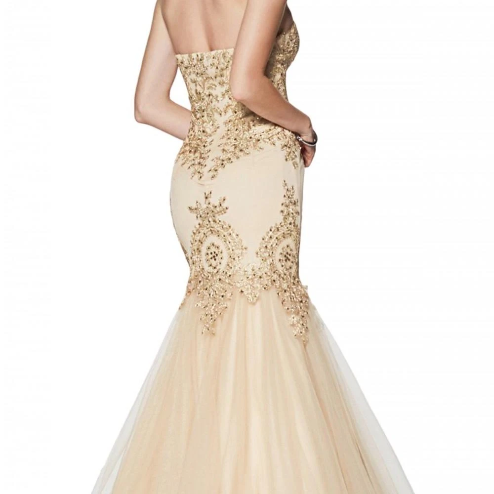 Cinderella Divine Lace Appliqued Mermaid Gown 8 Cinderella Divine Lace Appliqued Mermaid Gown