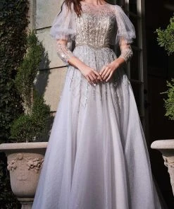 Cinderella Divine B707 - Puffed Sleeves Bridal Gown