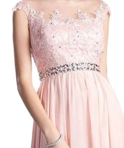 Cinderella Divine - Beaded Lace Illusion Bateau A-line Dress 15 Cinderella Divine - Beaded Lace Illusion Bateau A-line Dress