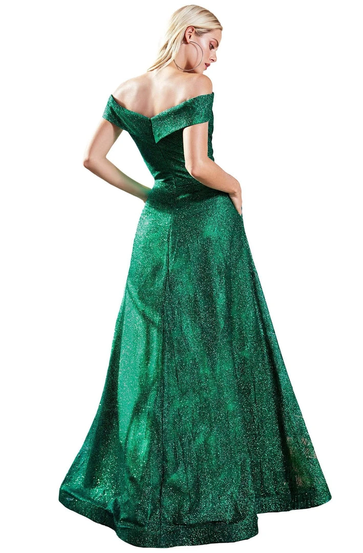 Cinderella Divine - CB050 Glitter Print Off-Shoulder Ballgown 4 Cinderella Divine - CB050 Glitter Print Off-Shoulder Ballgown