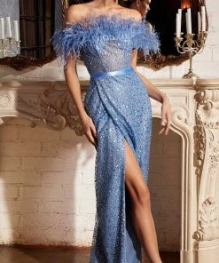 Cinderella Divine CB092 - Off Shoulder Prom Gown