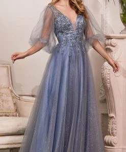 Cinderella Divine CD0182 - Lace Detailed Evening Dress