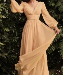 Cinderella Divine CD0192 - Bishop Sleeve Evening Dress