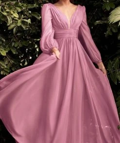 Cinderella Divine CD0192 - Bishop Sleeve Evening Dress