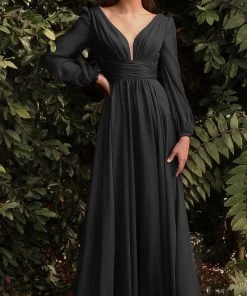 Cinderella Divine CD0192 - Bishop Sleeve Evening Dress