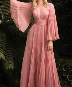 Cinderella Divine CD242 - Flutter Sleeve Evening Dress