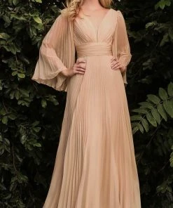 Cinderella Divine CD242 - Flutter Sleeve Evening Dress