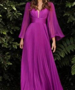 Cinderella Divine CD242 - Flutter Sleeve Evening Dress