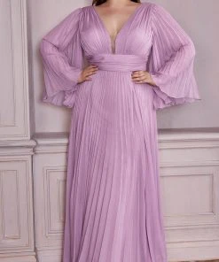 Cinderella Divine CD242C - Bell Sleeve Evening Gown