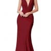 Cinderella Divine - CD912 Sleeveless V Neck Mermaid Long Evening Gown 1 Cinderella Divine - CD912 Sleeveless V Neck Mermaid Long Evening Gown