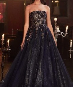 Cinderella Divine - CD955 Strapless Glitter Ballgown