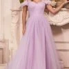 Cinderella Divine CD957 - Off-shoulder Long Gown