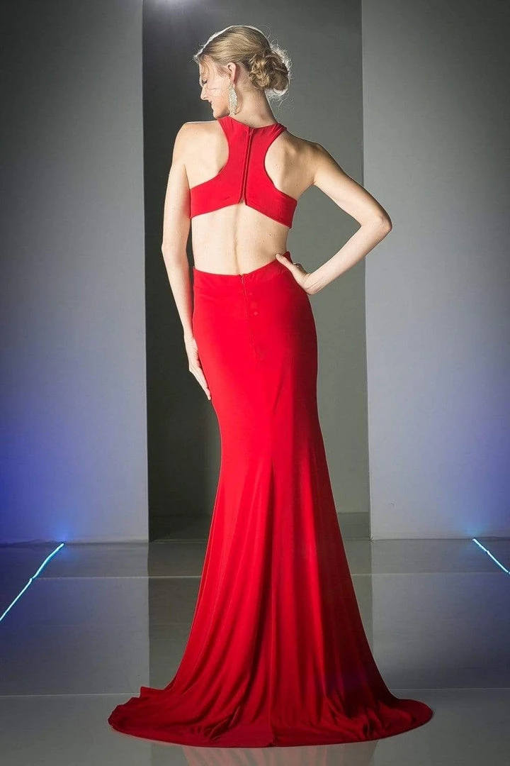 Cinderella Divine - CK66 Jewel Cut-Out Long Sheath Dress 4 Cinderella Divine - CK66 Jewel Cut-Out Long Sheath Dress