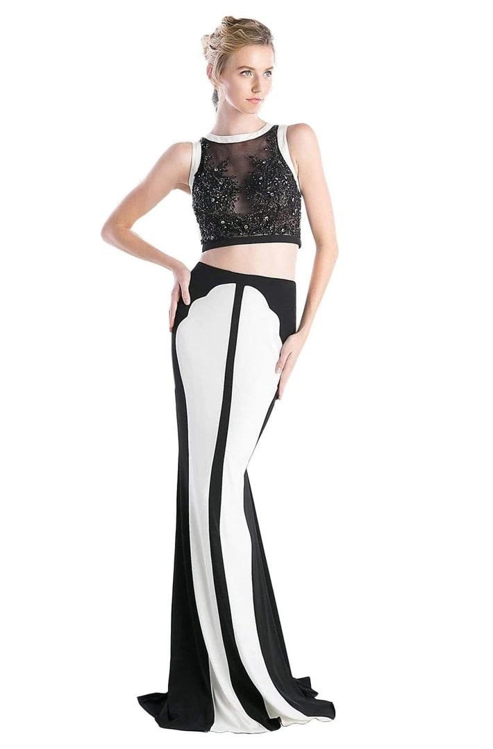 Cinderella Divine - CR753 Two Piece Jewel Neck Sheath Dress 3 Cinderella Divine - CR753 Two Piece Jewel Neck Sheath Dress