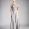Cinderella Divine - Embellished Illusion Bateau A-line Dress 1 Cinderella Divine - Embellished Illusion Bateau A-line Dress