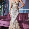 Cinderella Divine - J810 Shimmer Corset Bodice Mermaid Evening Gown